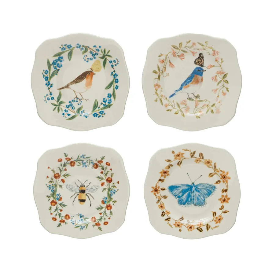 Stoneware Scalloped Plate 4 Styles