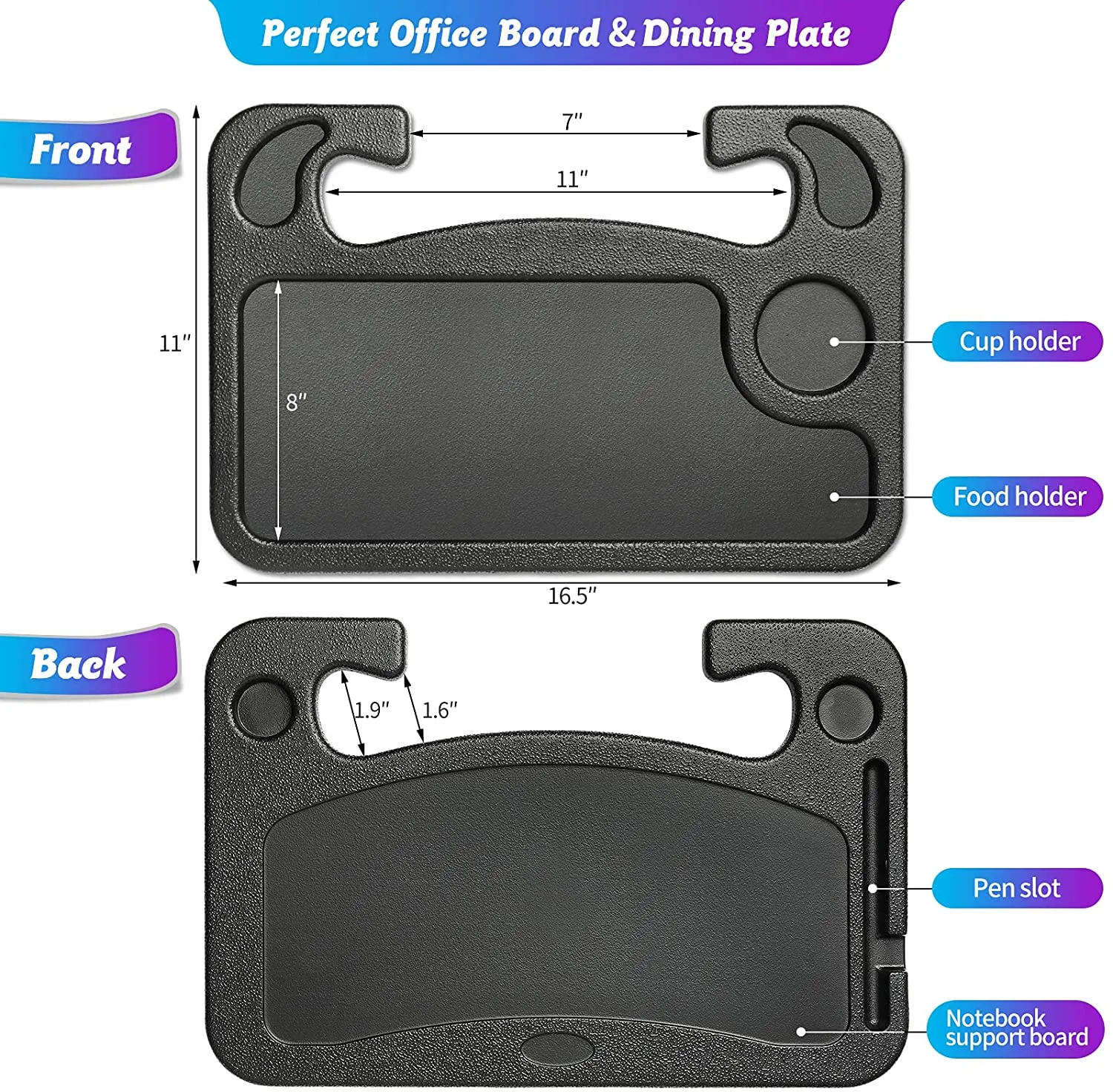 VGI Steering Wheel Desk (Black)