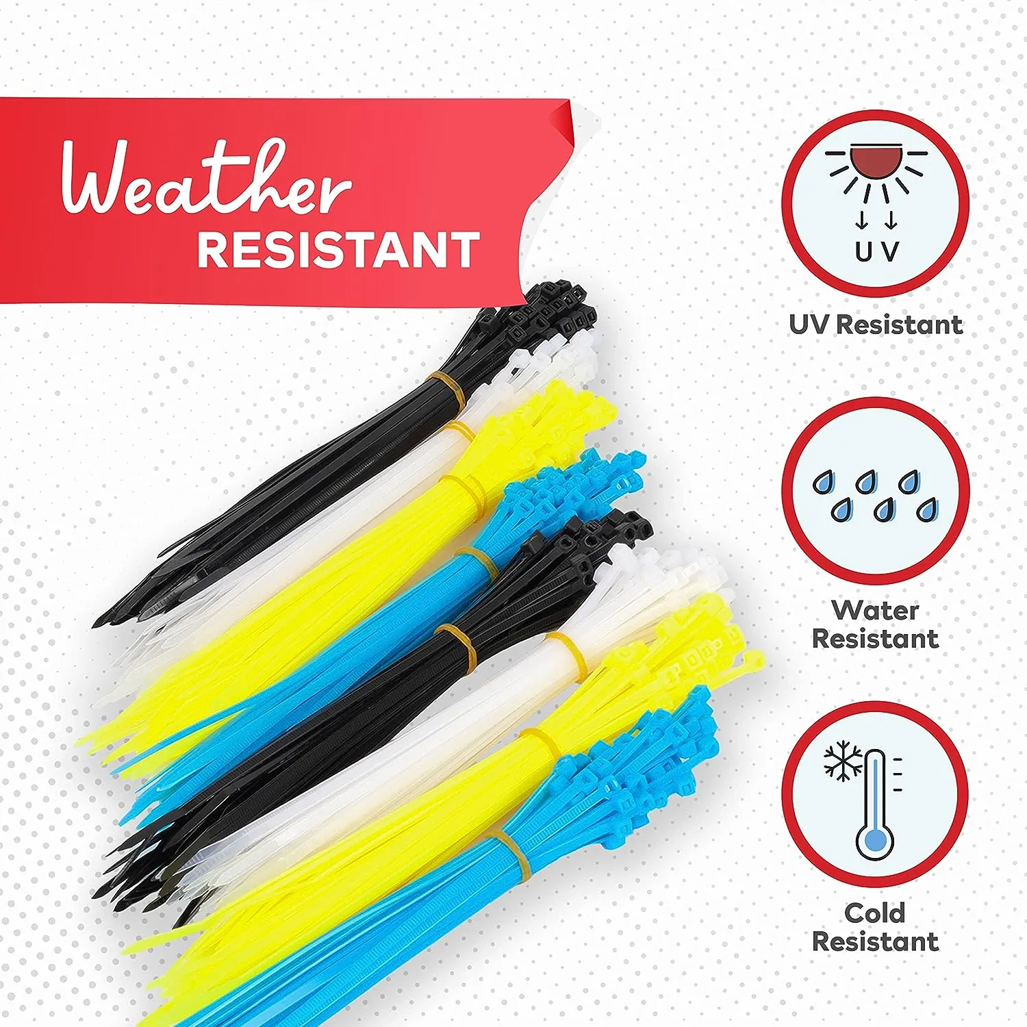 XFasten Cable Ties | Multicolor | 8" & 12" | 200 Pieces